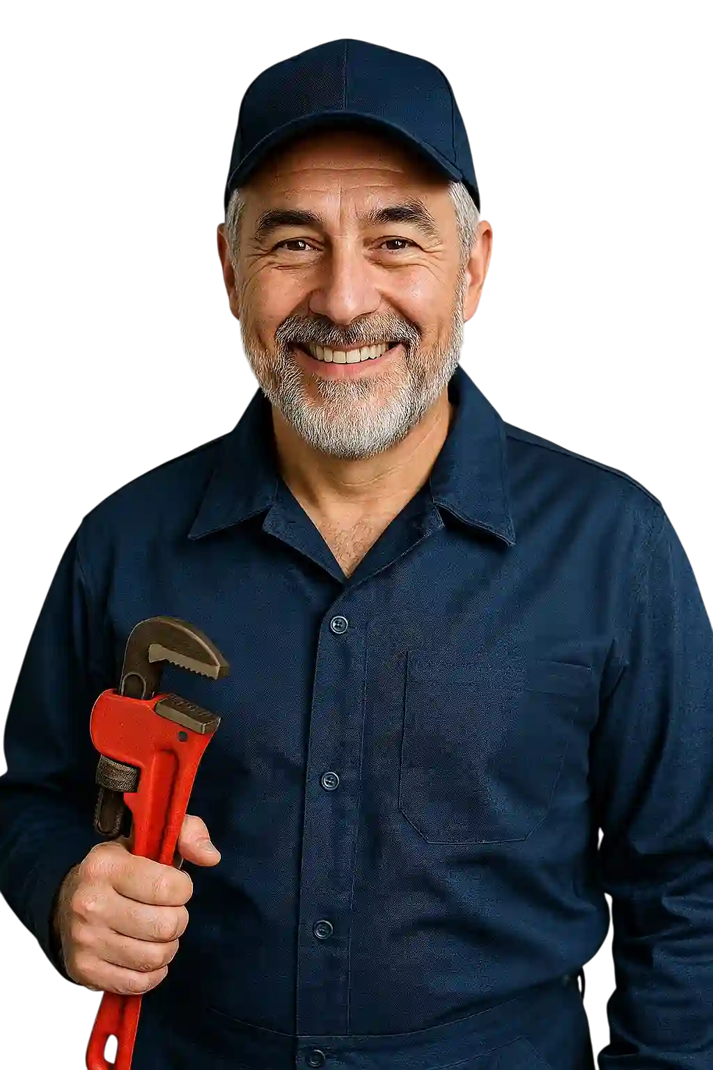 Técnico especialista da Desentupidora SP sorrindo, pronto para o atendimento 24h.